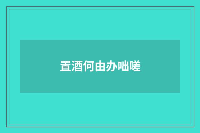 置酒何由办咄嗟