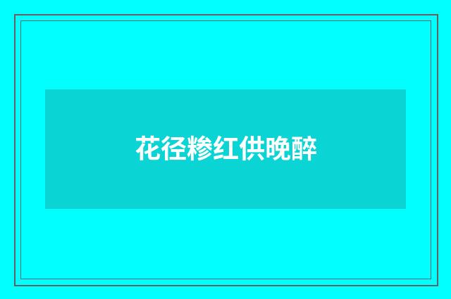 花径糁红供晚醉