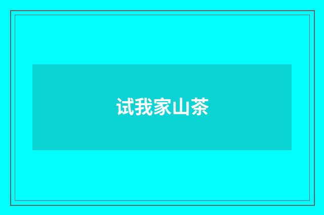 试我家山茶