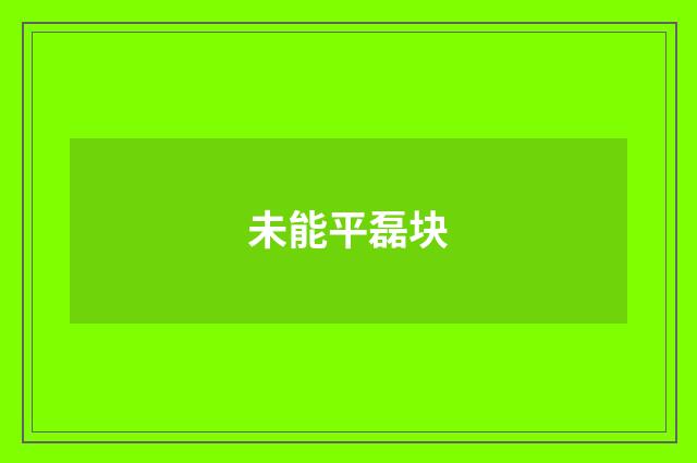 未能平磊块