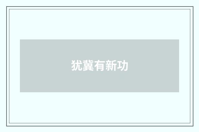 犹冀有新功