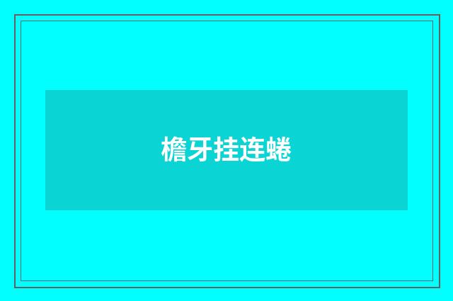 檐牙挂连蜷