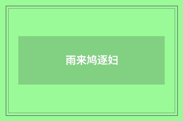 雨来鸠逐妇