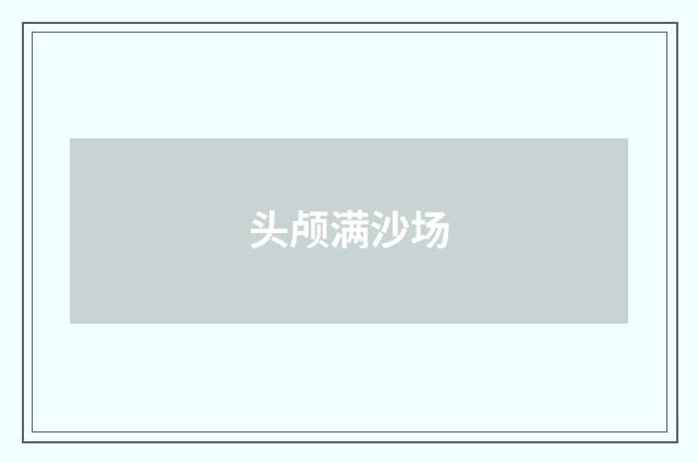 头颅满沙场