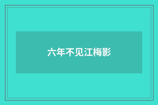 六年不见江梅影