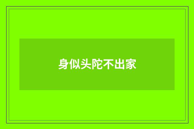 身似头陀不出家