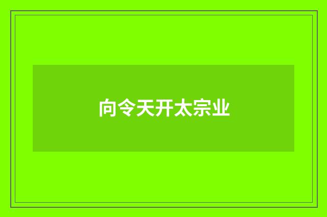 向令天开太宗业