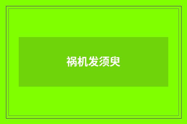祸机发须臾
