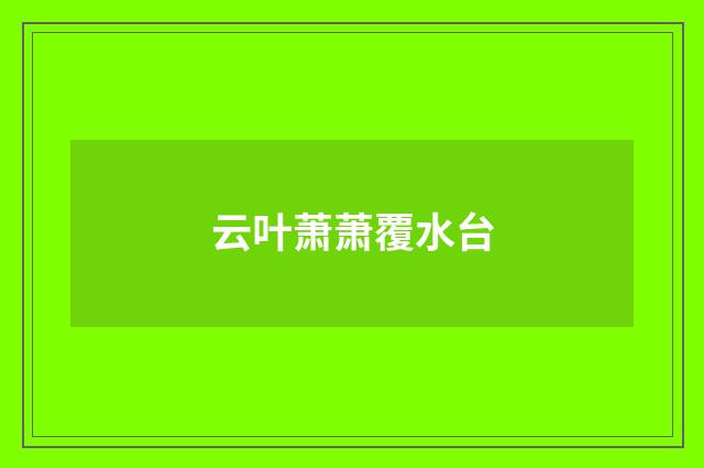 云叶萧萧覆水台