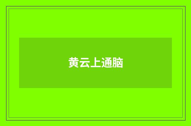 黄云上通脑