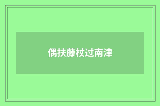 偶扶藤杖过南津