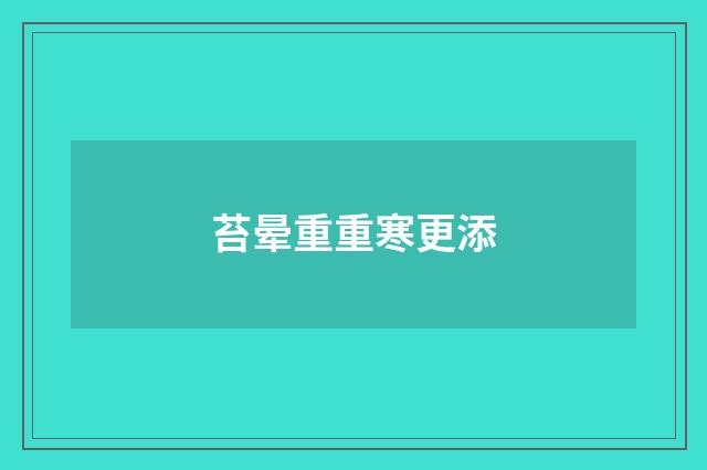 苔晕重重寒更添