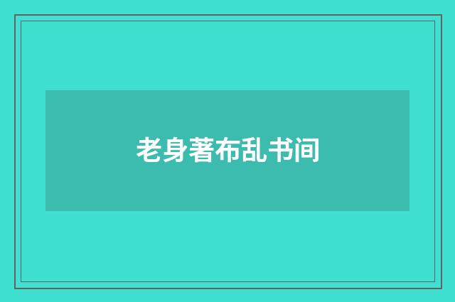 老身著布乱书间