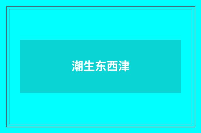 潮生东西津