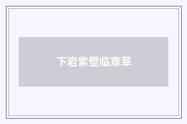 下岩紫壁临章草