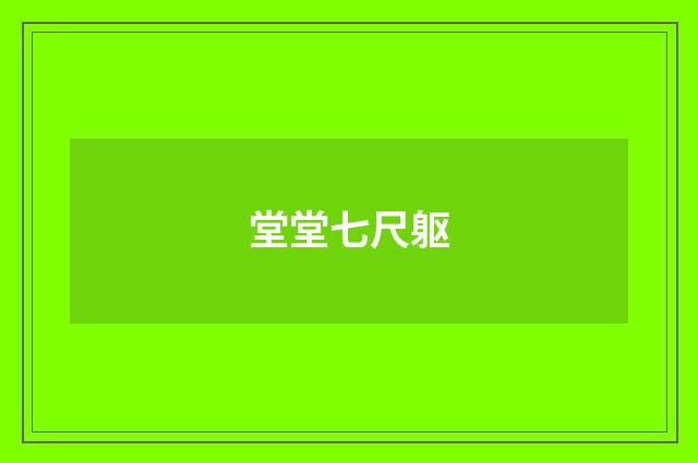 堂堂七尺躯
