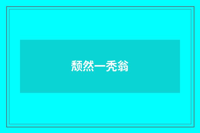 颓然一秃翁