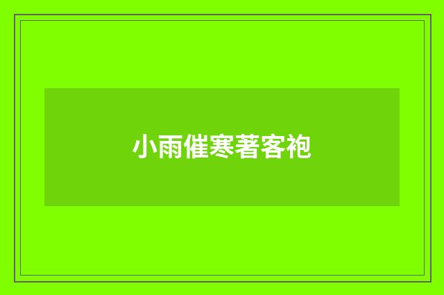 小雨催寒著客袍