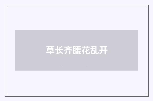 草长齐腰花乱开