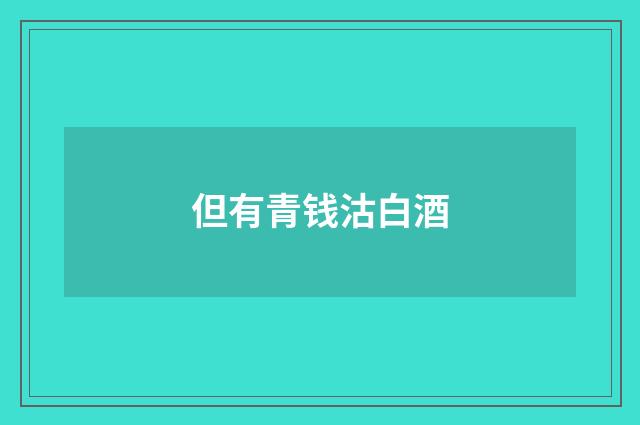 但有青钱沽白酒