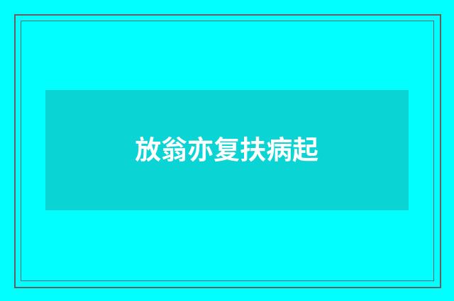 放翁亦复扶病起