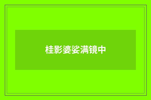 桂影婆娑满镜中