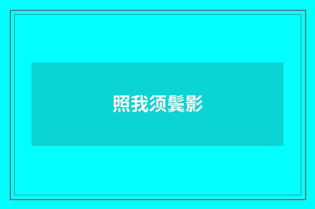 照我须鬓影