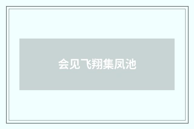 会见飞翔集凤池