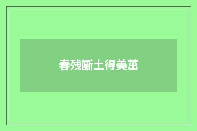 春残斸土得美茁