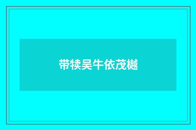 带犊吴牛依茂樾