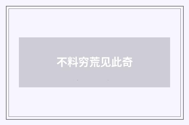 不料穷荒见此奇