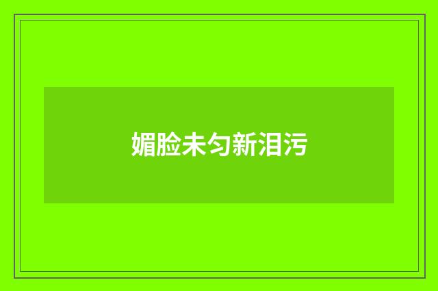 媚脸未匀新泪污