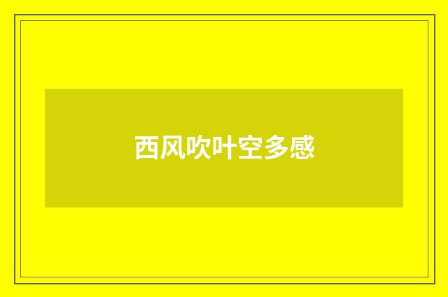 西风吹叶空多感