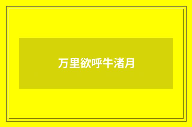 万里欲呼牛渚月