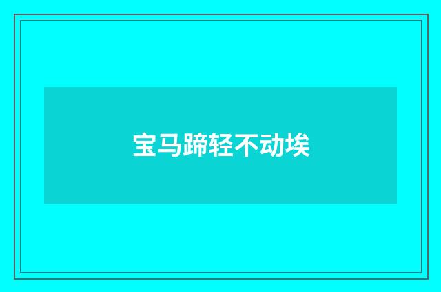 宝马蹄轻不动埃