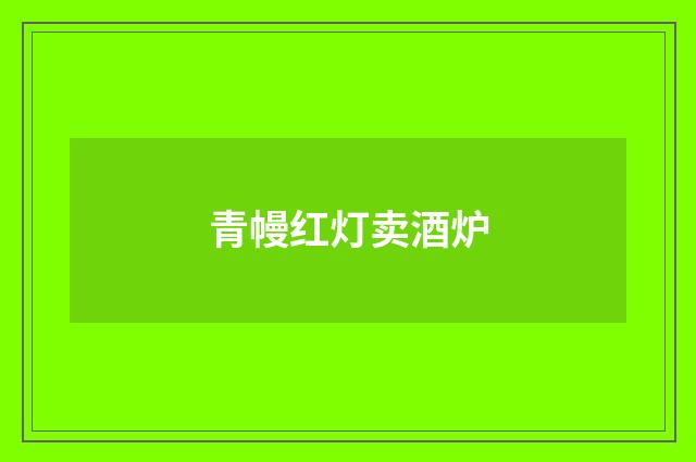 青幔红灯卖酒炉