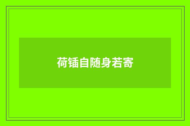 荷锸自随身若寄