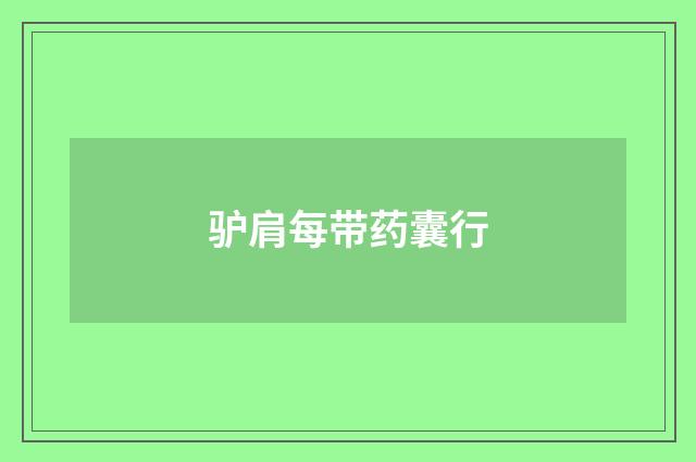 驴肩每带药囊行