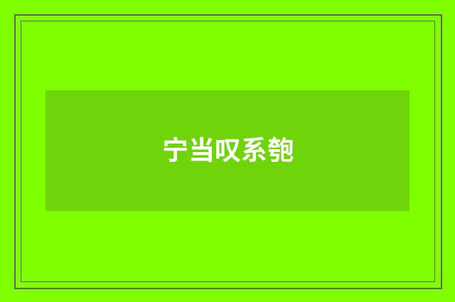 宁当叹系匏