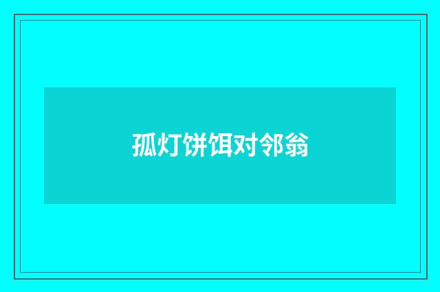 孤灯饼饵对邻翁