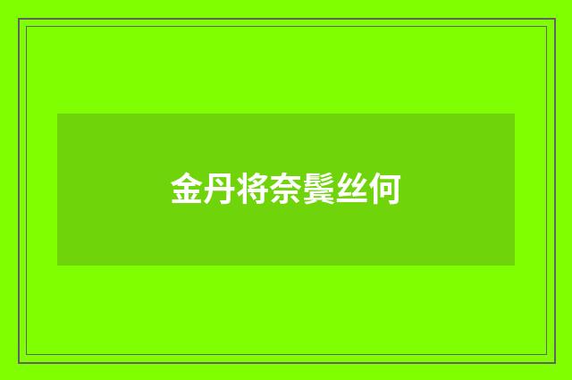 金丹将奈鬓丝何