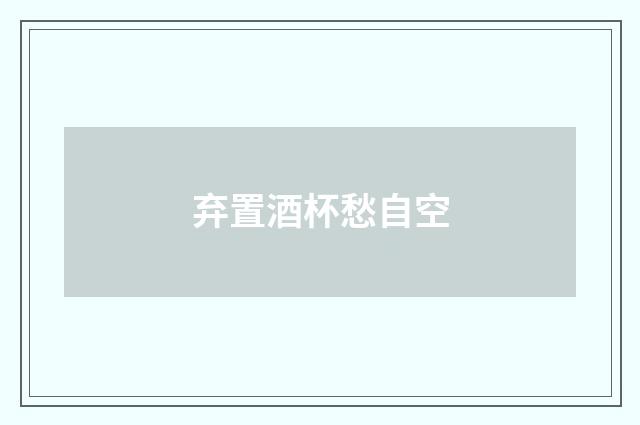 弃置酒杯愁自空