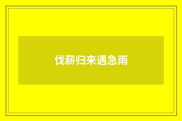 伐薪归来遇急雨