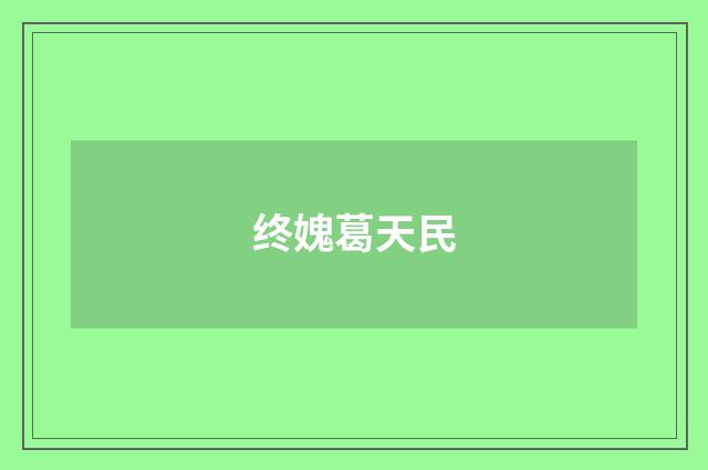 终媿葛天民