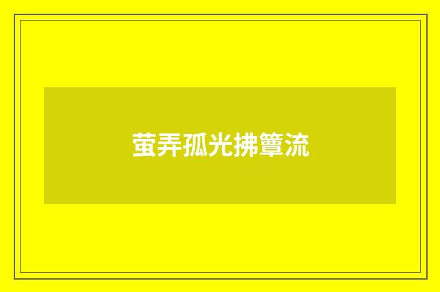 萤弄孤光拂簟流