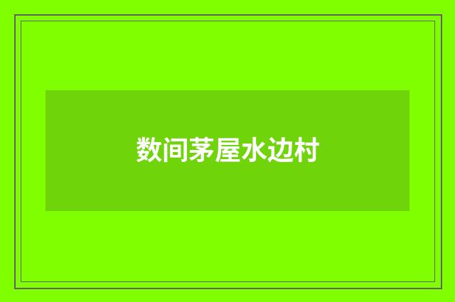 数间茅屋水边村