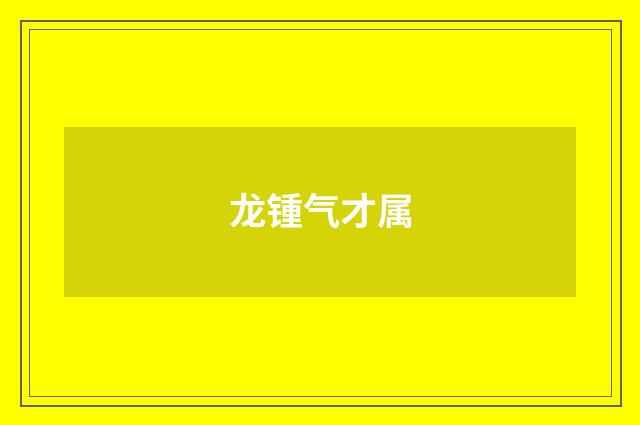 龙锺气才属