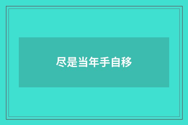 尽是当年手自移