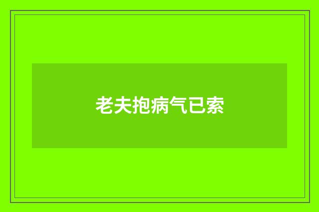 老夫抱病气已索