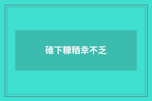 碓下糠粞幸不乏